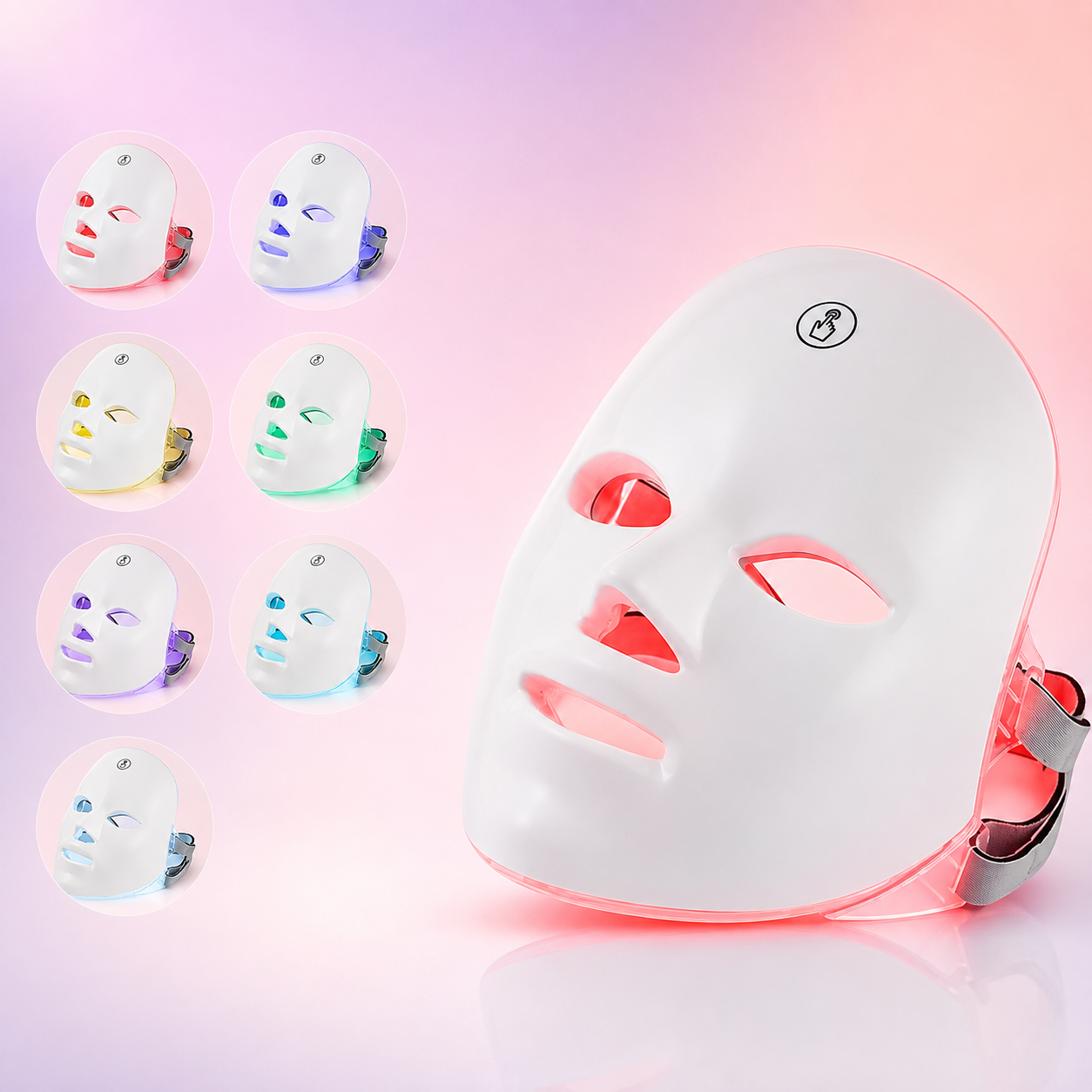 Máscara LED Facial 7 Colores — Terapia de Luz Antiedad