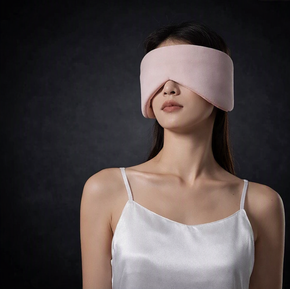 Antifaz para Dormir de Seda Helada — Bloqueo Total de Luz