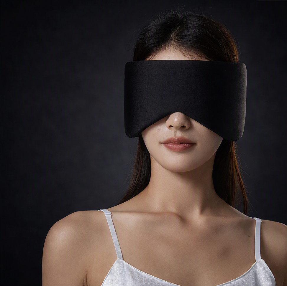 Antifaz para Dormir de Seda Helada — Bloqueo Total de Luz